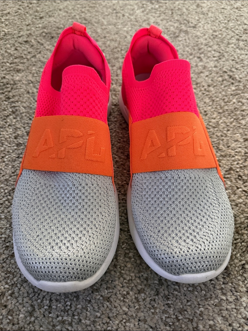 APL Women's Techloom Bliss slip on Sneakers, Magenta/Orange/Silver